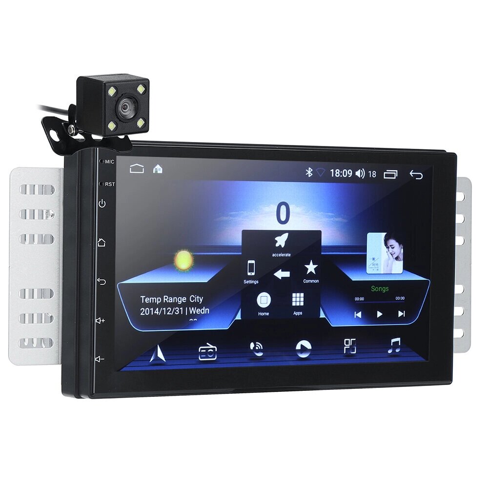 IMars 7 дюймов 2+32G Android 10.0 Автомобильный стерео-радио MP5 плеер 2 Din 2.5D экран GPS WIFI bluetooth FM с задней к - Андижан