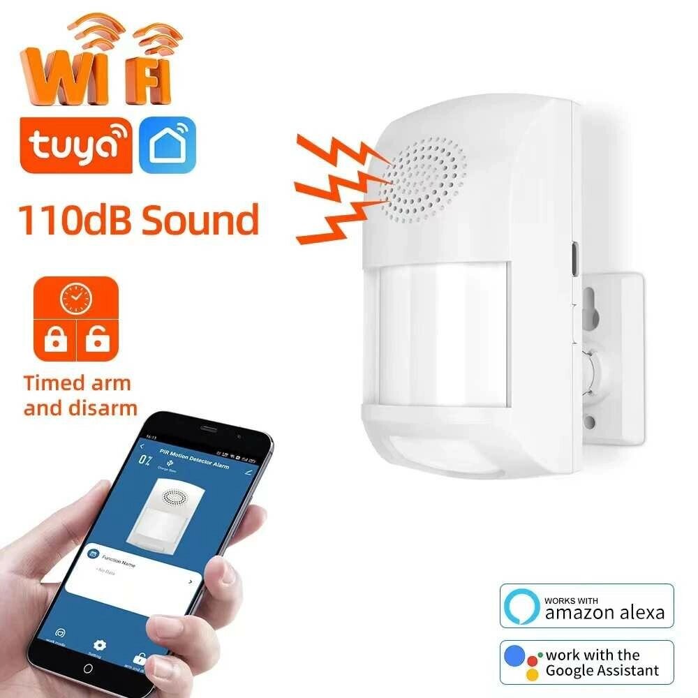 Tuya WiFi Infrared PIR Motion Датчик Security Protection Presence Датчик Detector Охранная звуковая сигнализация Smart L - распродажа