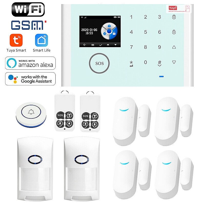 Tuya Smart Home Аварийная система Security Набор Wireless WiFi GSM Охранная сигнализация Многофункциональная домашняя пр - выбрать