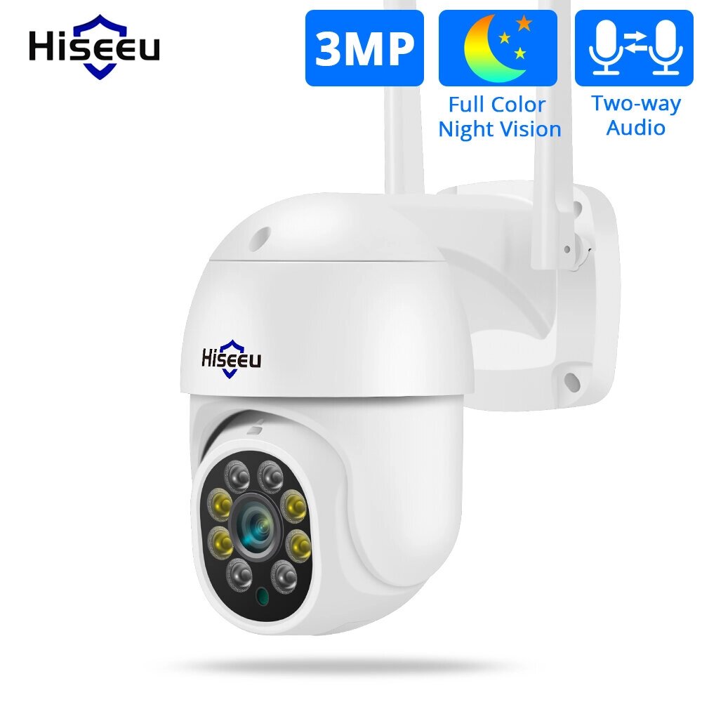 Hiseeu WHD303 3MP WIFI На открытом воздухе камера 1536p 5-кратный цифровой зум PTZ IP-аудио камера P2P OnVIF CCTV Монито - опт