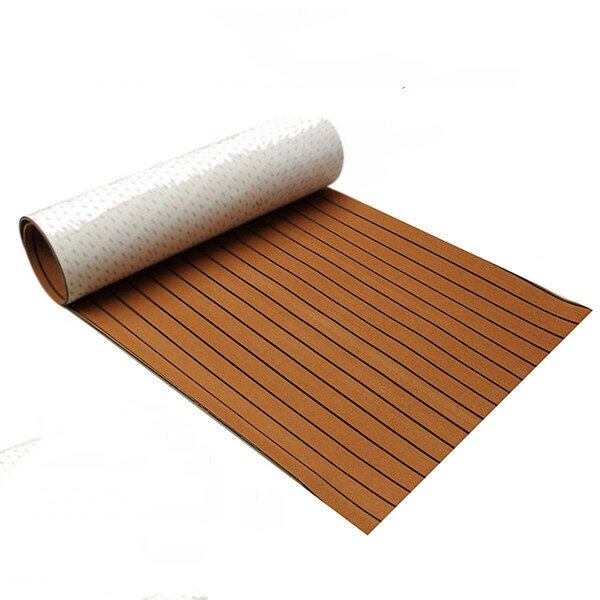 900x2300x6mm EVA Foam Teak Brown With Black Line Faux Teak Boat Decking Sheet - особенности