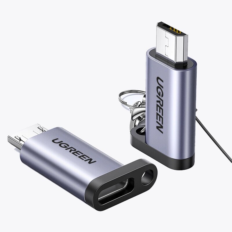 UGREEN US282 USB Type-C Адаптер Micro USB на Type-C Преобразователи «папа-мама» для Xiaomi для Samsung Зарядное устройст - описание