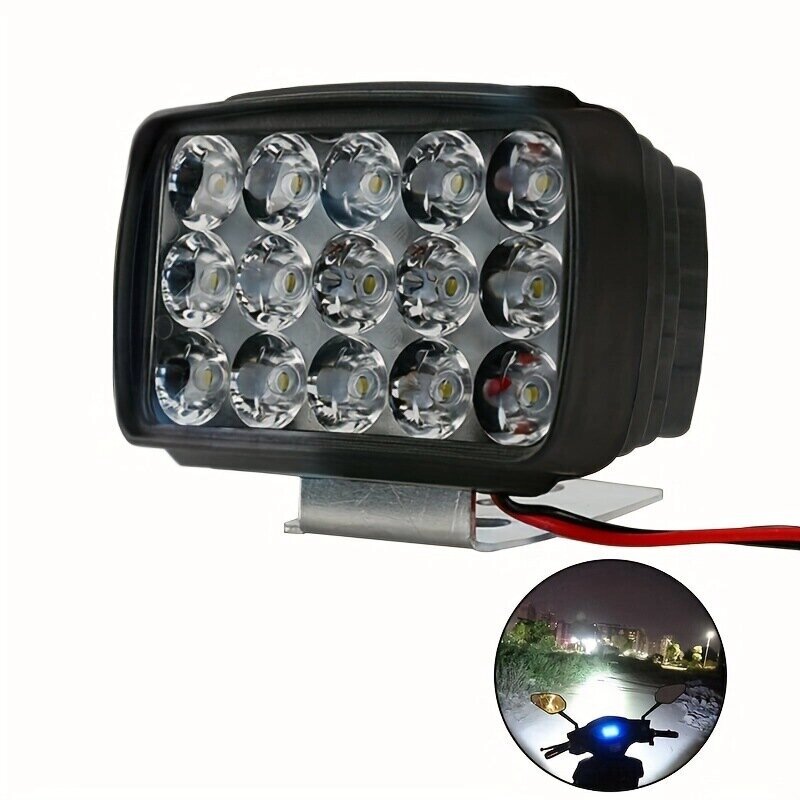 ОКРУГ КОЛУМБИЯ 12V-80V 30W 6500K Electric мотоцикл Прожектор для фар 15LED Прожектор Бусины Прожектор - фото