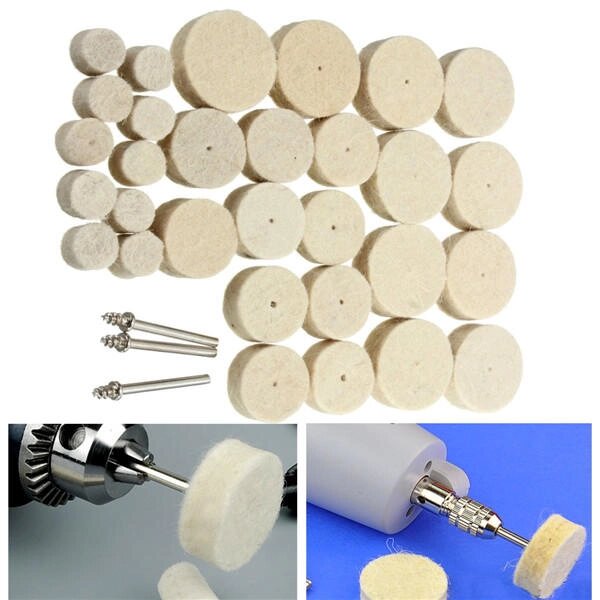 33pcs Wool Polishing Wheel Grinder Accessories for Rotary Tool - розница