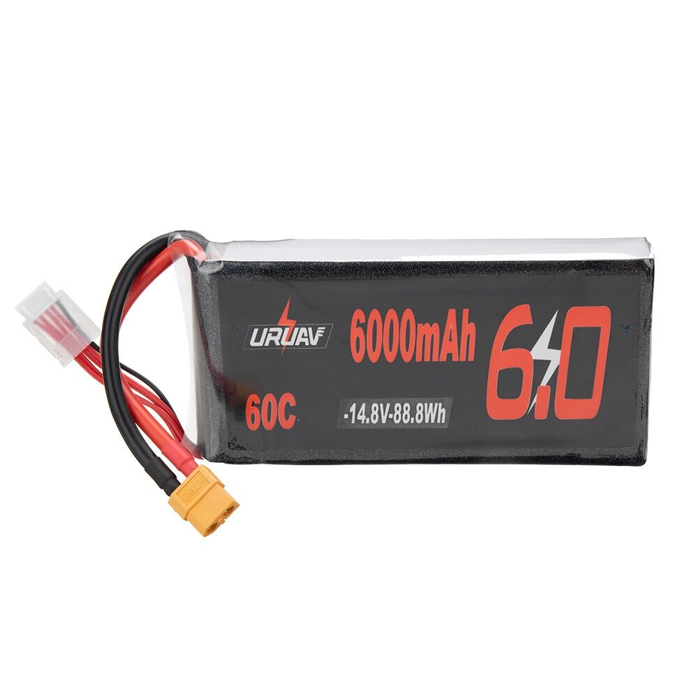 URUAV 14,8 в 6000 мач 60C 4S lipo батарея разъем XT60 для RC дрон - доставка