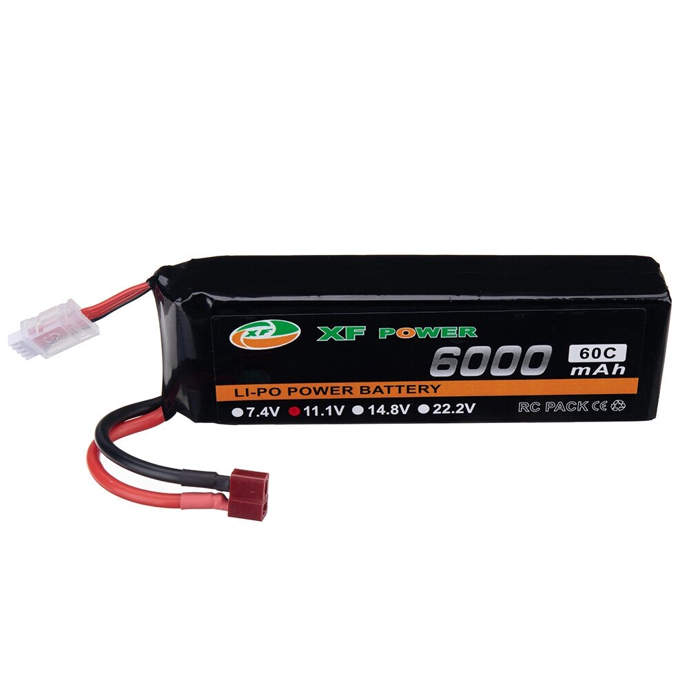 XF POWER 11.1V 6000mah 60C 3S lipo батарея разъем XT60 для RC дрон - интернет магазин