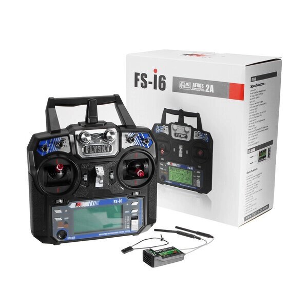 Fly. Sky FS-i6 2.4G 6CH AFHDS RC Radio Передатчик With FS-iA6B Receiver for RC FPV Drone Engineering Vehicle Boat Robot - преимущества