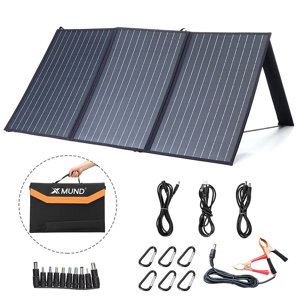 XMUND XD-SP2 100 Вт 18 В Солнечная Панель 3-uSB+DC PD Fast Charging Outdoor Waterproof Solar Charger For Camping Travell - особенности