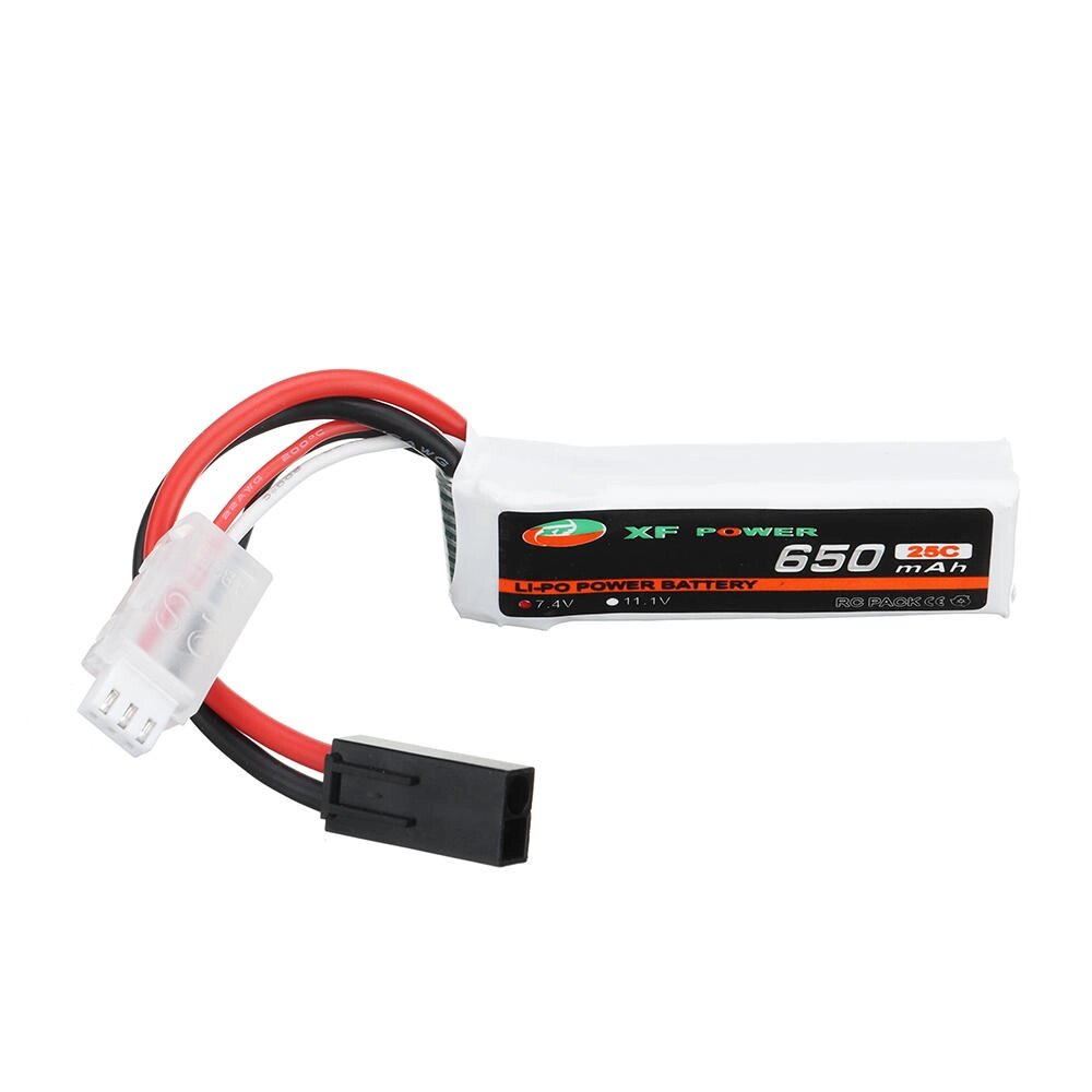 XF POWER 7.4V 650mAh 25C 2S Lipo Батарея Маленький разъем Tamiya - распродажа