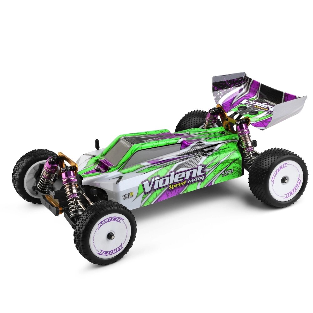 Wltoys 104002 RTR 1/10 2.4G 4WD 60 км/ч Бесколлекторный RC Авто Металлическое шасси Модель высокоскоростного гоночного а - Bangg