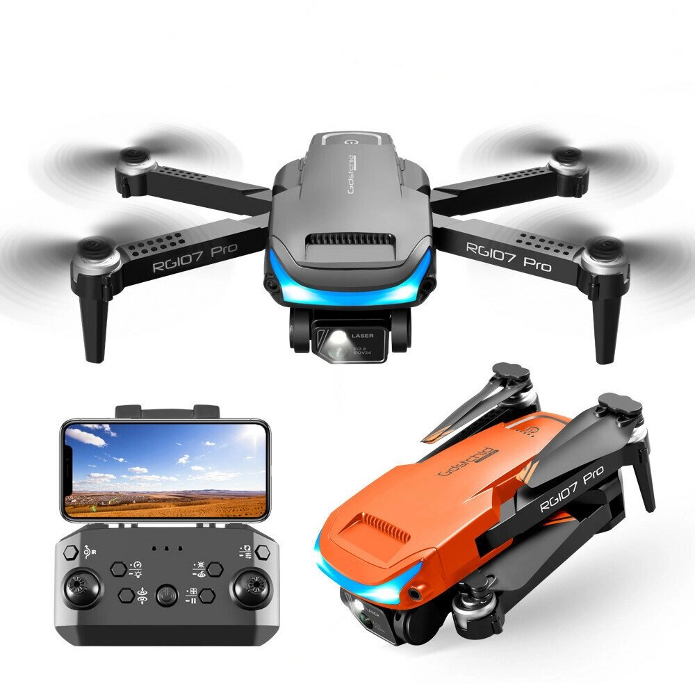 RG107 RG-107 PRO 5G WiFi FPV с 4K HD ESC Dual камера Обход препятствий Оптический поток Позиционирование Складной RC Дро - Bangg