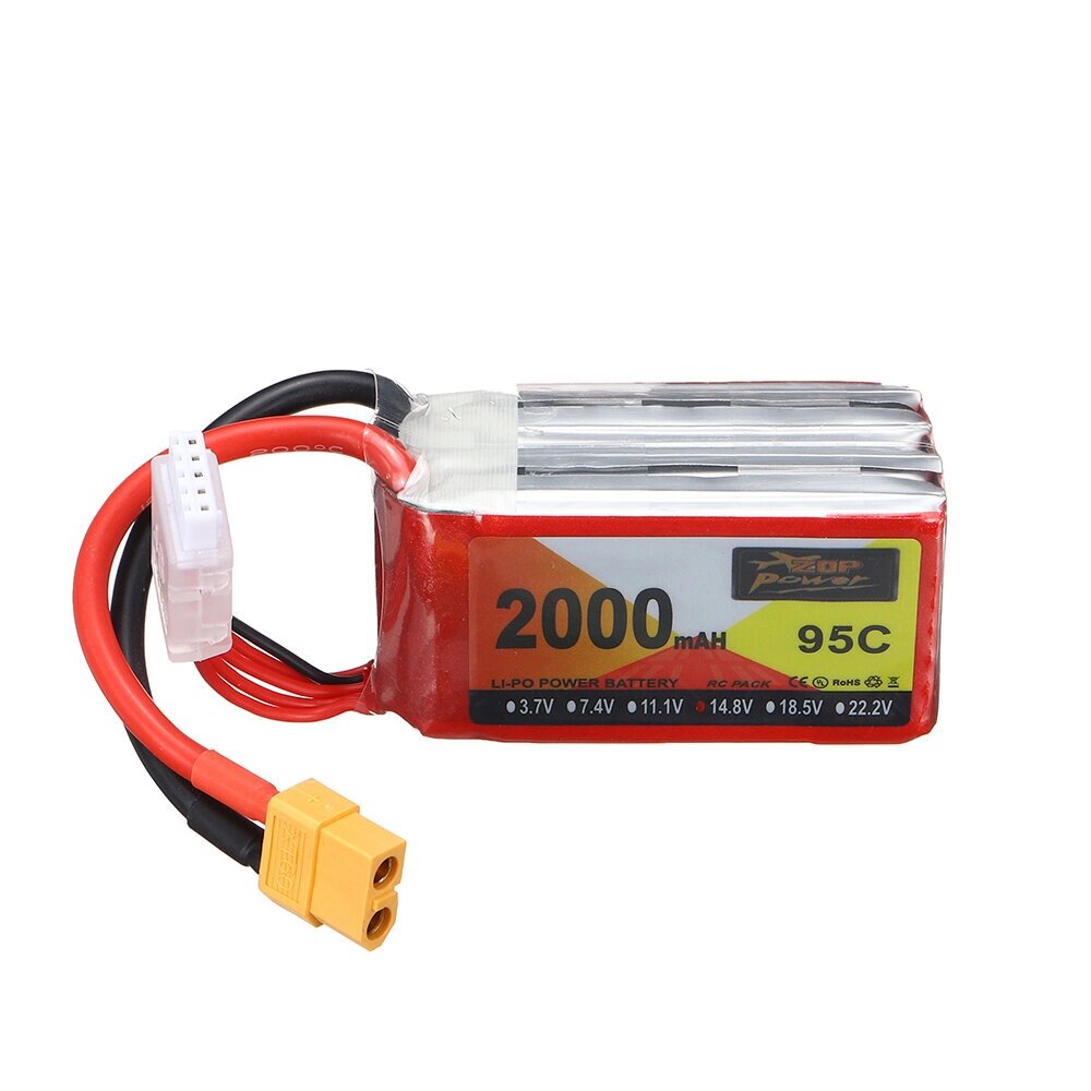 ZOP power 14,8 в 2000 мач 95C 4S lipo батарея разъем XT60 для RC дрон - доставка