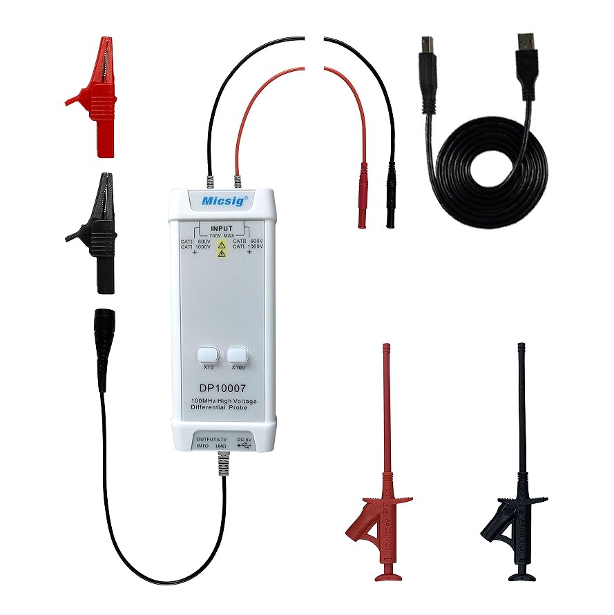 Micsig ДП10007 Осциллограф High Voltage Differential Probe 100MHz+70V Oscilloscope Probe Kit - интернет магазин