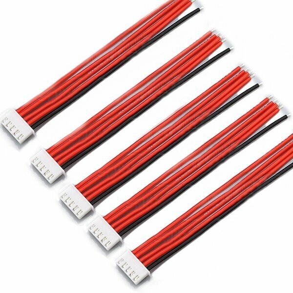 5PCS 4S 5Pin 2.54XH 30cm Lipo Батарея Зарядное устройство Силиконовый Провод Базовый удлинительный кабель - доставка