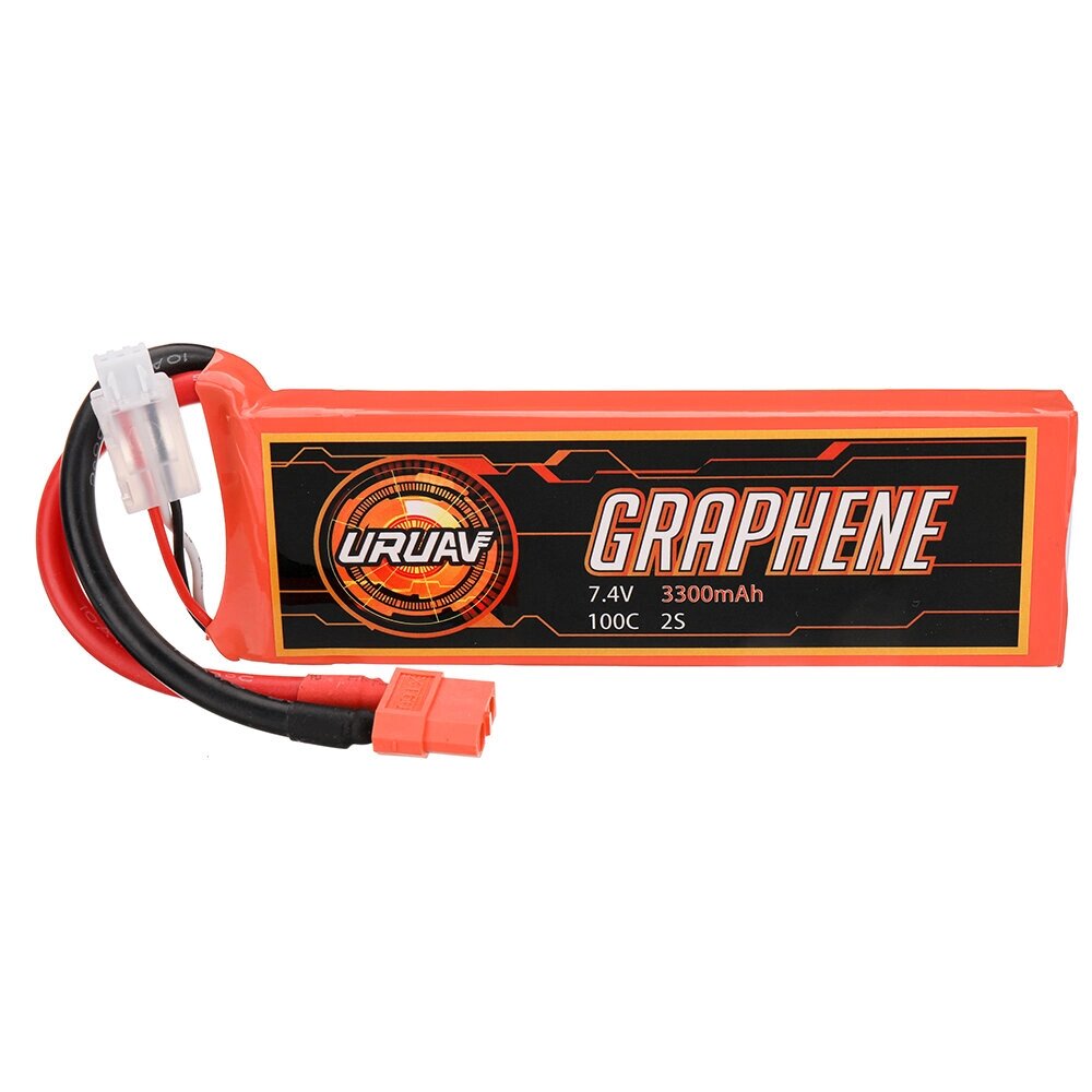 URUAV graphene power 7.4V 3300mah 100C 2S lipo батарея разъем XT60 для RC дрон - заказать