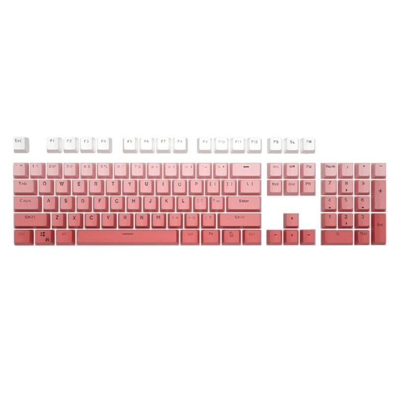 104 клавиши Blusher Цвет Keycaps Set OEM Профиль PBT Gradient Dive Dyeing Key Caps Набор для 61/87/104 Клавиатура - скидка