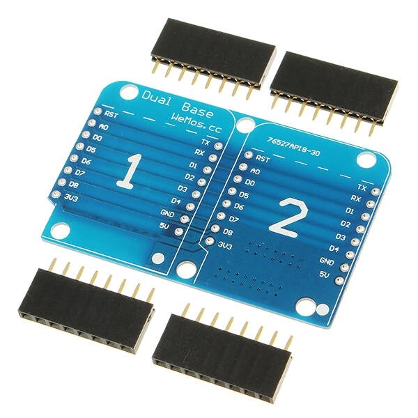 WeMos Двойной разъем Двойной базовый щит для WeMos D1 Mini Node. MCU ESP8266 DIY PCB D1 Плата расширения - описание