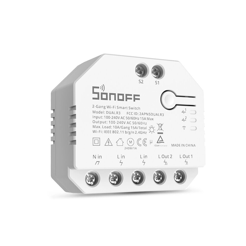 SONOFF DUALR3 Двойной релейный модуль Wi-Fi DIY MINI Переключатель с двухсторонним измерением мощности 2-х канальный / д - особенности