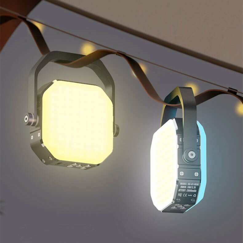 Многофункциональный Кемпинг Light Dimmable Colorful Lights Music 7 Color Change Atmosphere Лампа С 10 Light Mode For Кем - доставка