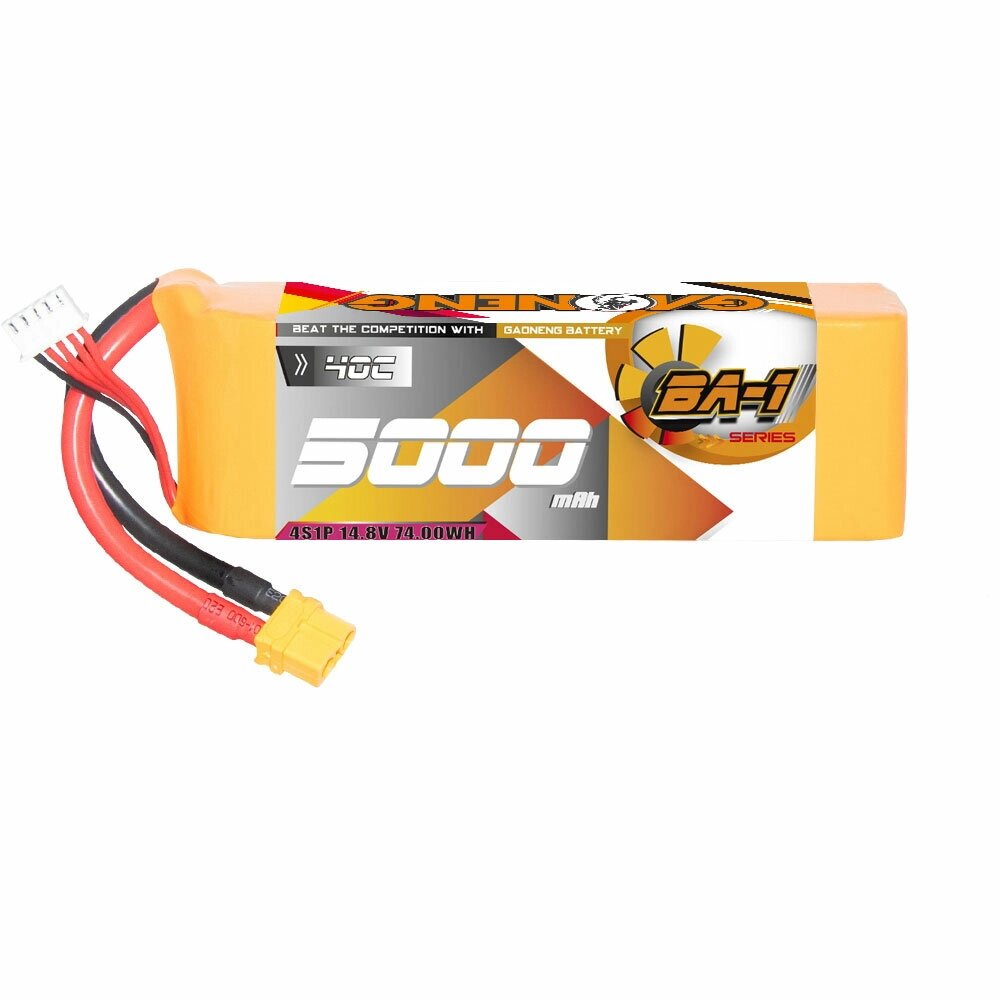 Gaoneng GNB 14,8 В 5000 мАч 40C 4S LiPo Батарея T Plug / XT60 Штекер для 1/8 Шкала RC Авто Дистанционное Управление Танк - характеристики