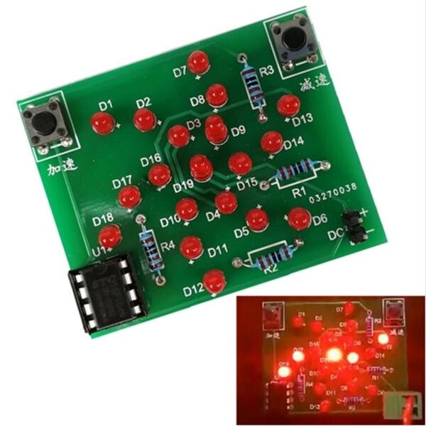 DC 5V DIY Электронный обучающий модуль ветряной мельницы Набор Курс MCU с регулируемой скоростью Дизайн Набор для Пайка - описание