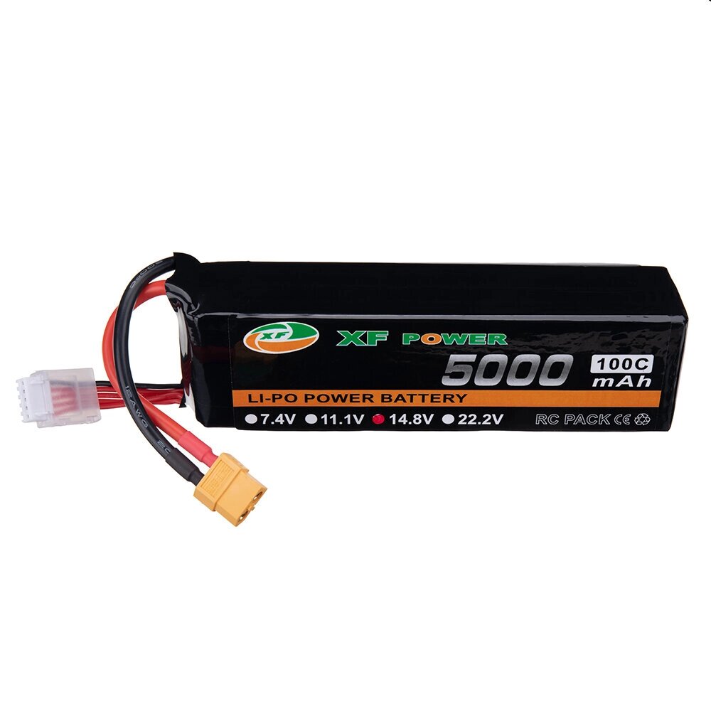 XF POWER 14,8 в 5000 мач 100C 4S lipo батарея разъем XT60 для RC дрон - розница