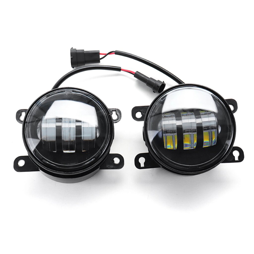 4 дюймов COB LED Дневные ходовые огни DRL Fog Лампа Двухцветный для За d F150/Honda / Nissan / Subaru / Acura - акции