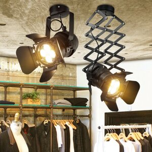 Промышленный Ретро LED Потолочный Светильник Трек Свет Стрейч Света Крытый LED Лампа для Cloth Club