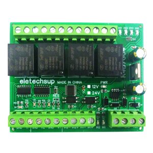 R4D7G04 20DO 2DI 2AI RS485 Релейный модуль Modbus RTU Многофункциональный модуль PLC IO Плата расширения 4-20MA 0-10V Сб