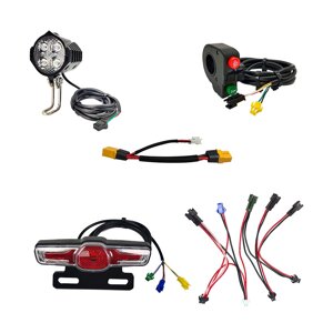 Разъем светильника для электрических велосипедов EBKE 180-220LM 12-60V 2.8W, задний световой сигнал, выключатель, кабели