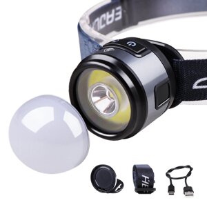Ручной фонарь BIKIGHT 3 в 1 XPG + COB 400LM с клипом, белым и красным светом для кемпинга, аварийной работы и бега на от