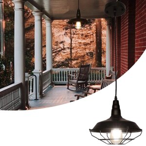 Сельский дом Кулон Light Industrial Rustic Black Подвесной светильник Потолочный светильник Лампа Светильник с абажуром