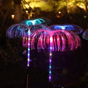 Solar LED Lights На открытом воздухе Водонепроницаемы Solar Power Jellyfish Сад Декоративная газонная дорожка Лампа 7 см