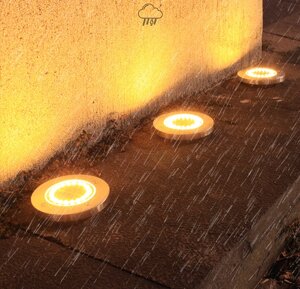 Солнечные заглубленные фонари 8LED из нержавеющей стали На открытом воздухе Вставленные травяные фонари Патио Сад Непром
