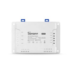 SONOFF 4CH R3 AC100-240V 50/60Hz 10A 2200W 4 Gang WiFi DIY Интеллектуальный переключатель Самоблокирующаяся блокировка 3