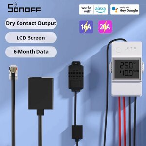 SONOFF TH Элитный 16A/20A Wifi Умный выключатель мониторинга температуры и влажности THS01 Датчик DS18b20 Умный дом чере