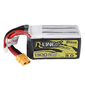 TATTU R-LINE V3.0 6S 22,2 в 1300 мач 120C 6S1p lipo батарея разъем XT60 для mark5 HD nazgul5 V3 RC дрон FPV racing