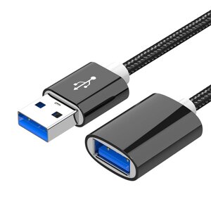 Удлинительный кабель USB «папа-мама» Кабель для передачи данных USB3.0 Core Провод 0,5 м/1M/2 м/3M Длинный никелированны