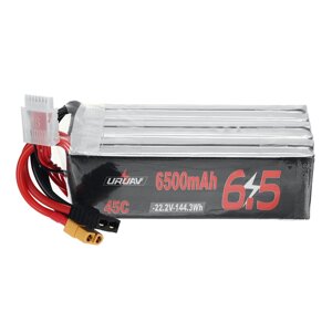 URUAV 22.2V 6500mah 45C 6S lipo батарея XT60 штекер для RC дрон