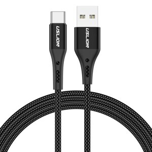 УСЛИОН 3A Type C Высокоплотный плетеный кабель для быстрой зарядки для Samsung Galaxy S22 S22 Ultra Galaxy Z Flip 4 для