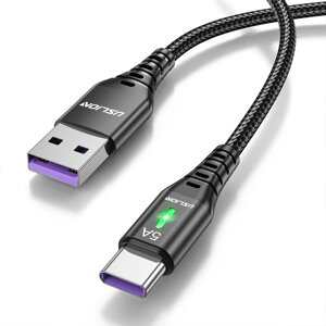 УСЛИОН 5A Кабель USB-Тип-С QC SCP AFC PPS MTK PE Передача данных для быстрой зарядки Nylon Core Line 1M/2M Long для Sams