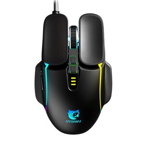 UYINGWU UG18L Gaming Мышь Проводная эргономичная мышь с подсветкой RGB 800–8000 точек на дюйм с 7 программируемыми Кнопк