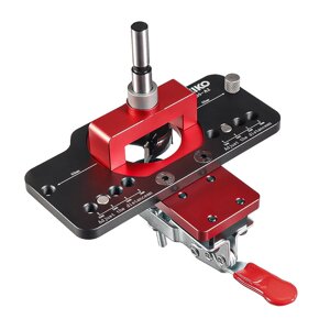 VEIKO Алюминиевый сплав 35MM Hinge Boring Hole Drill Guide Hinge Jig with Clamp For Woodworking Cabinet Door Installatio