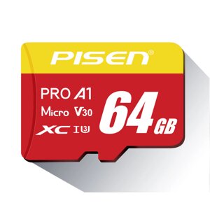 Высокоскоростная карта памяти Pisen Class 10 TF 32GB 64GB 128 ГБ Micro SD Card Flash Смарт-карта для телефона камера Рег