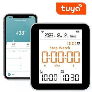 Wi-Fi 14 In1 Детектор качества воздуха CO2 PM2.5 PM10 HCHO TVOC Монитор Измеритель температуры и влажности Многофункцион