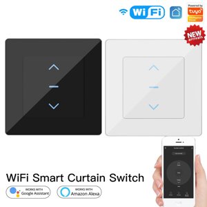Wi-Fi Smart Curtain Switch Touch Дизайн для моторизованных штор и жалюзи Ролик работает с приложением Tuya Smart Life Al