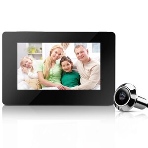 X1 Скрытый электронный дверной глазок с 4,3 дюймов Визуальный Дисплей 100 Вт HD Угол обзора 120° Домашняя безопасность К
