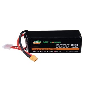 XF POWER 22,2 в 6000 мач 60C 6S lipo батарея штекер XT60 для RC дрон