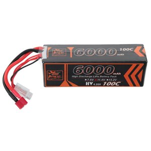 ZOP Power 11,4 В 6000 мАч 100C 3S LiPo Батарея T Deans Plug для RC Авто