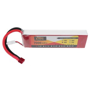 ZOP POWER 7,4 В 7000 мАч 65C 2S LiPo Батарея T Deans Plug с переходником XT60 для RC Дрон